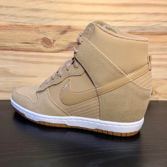 New Nike Dunk Sky Hi Wedge Sneaker Desert Camo - Picture 3 of 8
